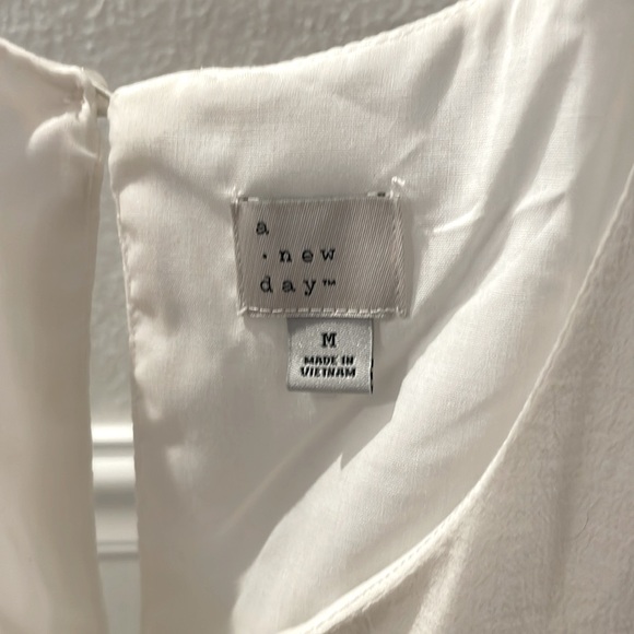 A New Day - white cotton, sleeveless, tiered maxi dress - size medium - Picture 2 of 11